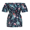 Maternity Short Sleeve Tops Breastfeeding Off Shoulder Floral Shirt Tops