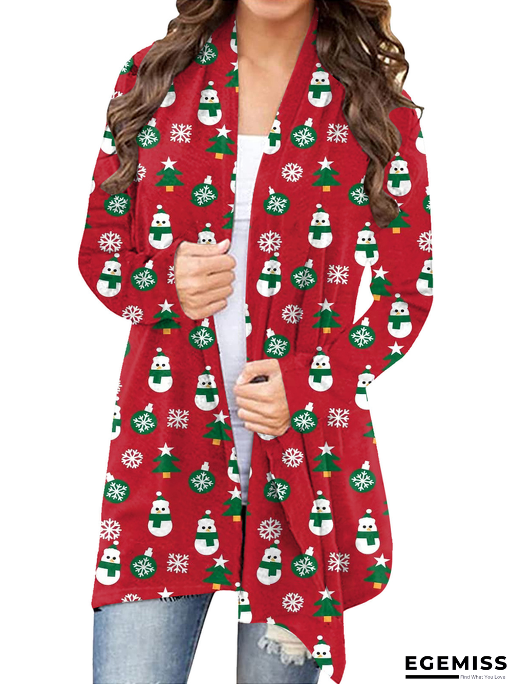 Collarless Acrylic Casual Outerwear | EGEMISS