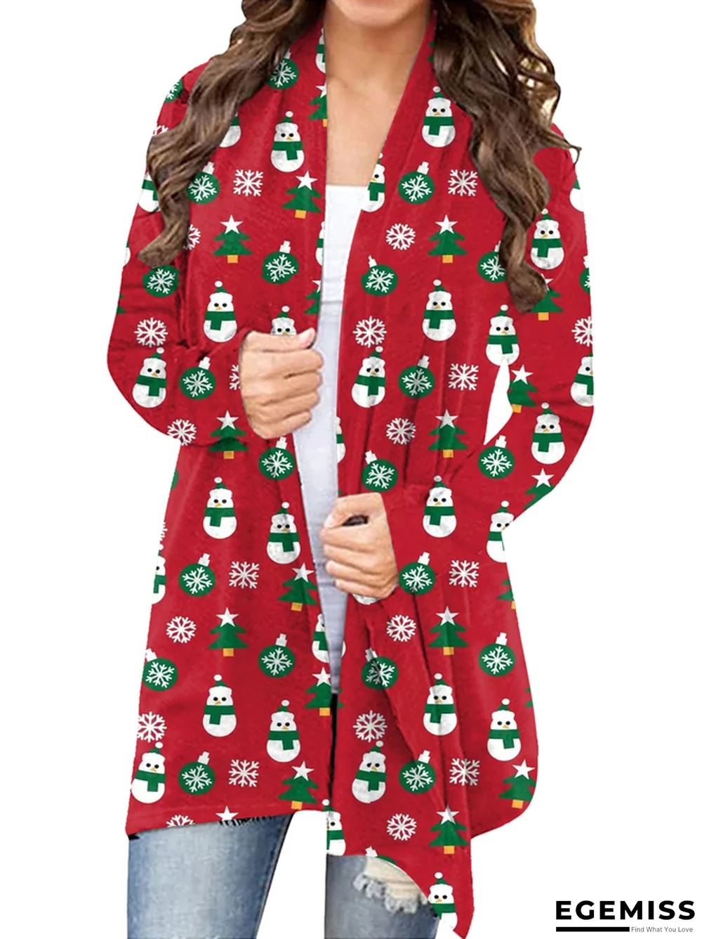 Collarless Acrylic Casual Outerwear | EGEMISS