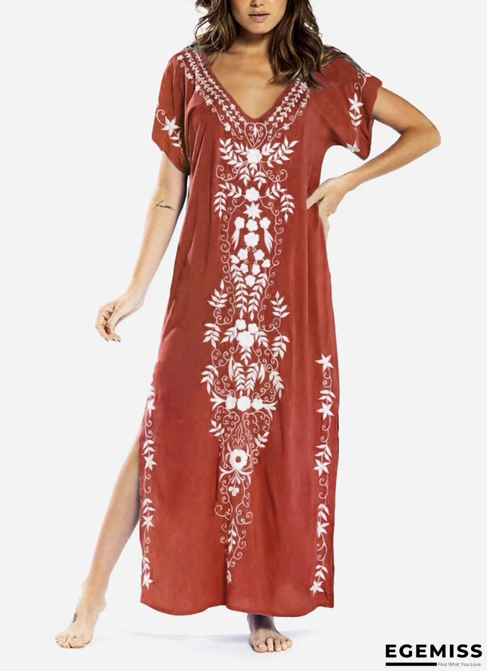 Beach Smock Print Beach Dress Black Dresses | EGEMISS