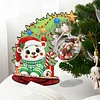 Bear Photo Xmas Tree 5D DIY Diamond Art Tabletop Wood Decoration Ornament Kit