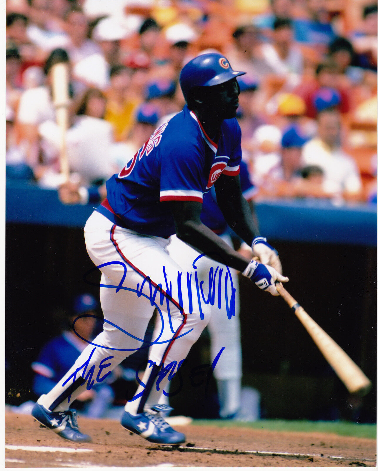 GARY MATTHEWS CHICAGO CUBS THE SARGE ACTION SIGNED 8x10