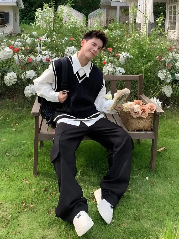 Brownm Knit Sweater Vest