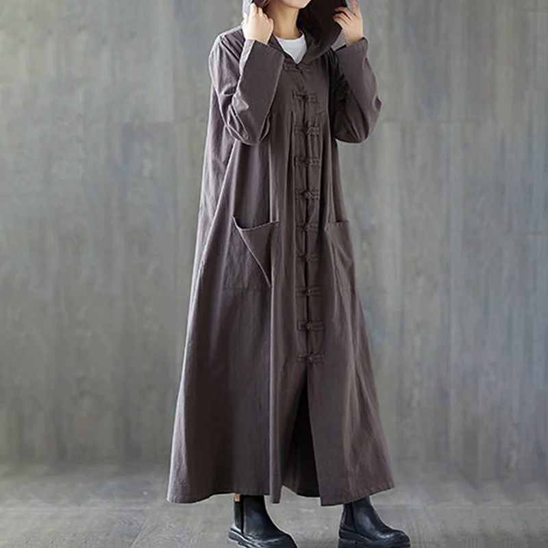 Vintage Frog Button Down Pocket Brief Coat wearshes