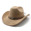  Classic Western Cowboy Hat with Eye-catching Band for All Seasons by Inlyline