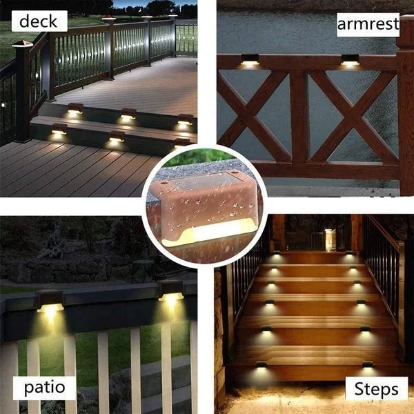 LED SOLAR LAMP PATH STAIRCASE OUTDOOR WATERPROOF WALL LIGHT