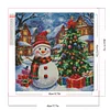Bonhomme De Neige Arbre De No&euml;l-Ab Perceuse AB Ronde Peinture Diamant-45*45CM