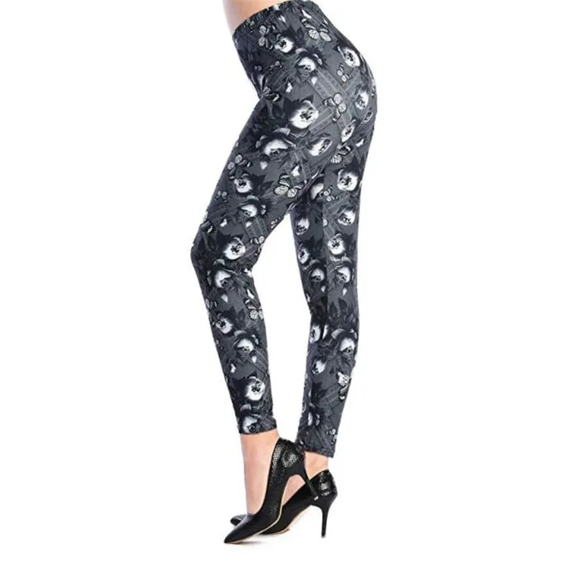 Women Sporting Pants Push Up Workout Trousers Woman Print Sexy Leggings Fitness Leggins High Waist Jeggings Elastic