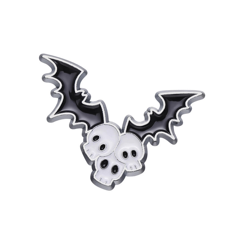 Cartoon Style Cute Cowboy Style Animal Bat Skull Alloy Stamping Stoving Varnish Women’s Brooches