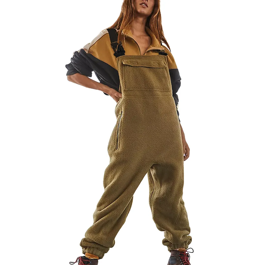 Women's Fleece Warm Overalls Loose Casual Jumpsuits (Buy 2 Free Shipping)
