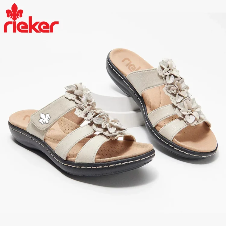 RIEKER&reg; NOV&Yacute; KVĚTINOV&Yacute; SAND&Aacute;L S RYB&Iacute;MI &Uacute;STY S OTEVŘENOU &Scaron;PIČKOU