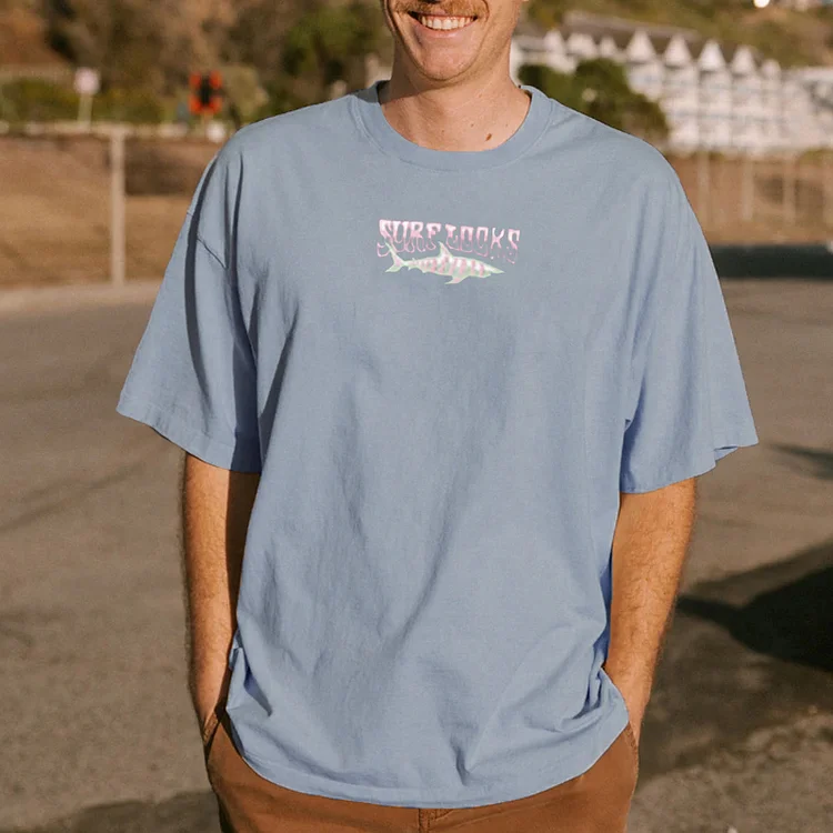 Sharky Feeling Retro Casual Tee 13a1