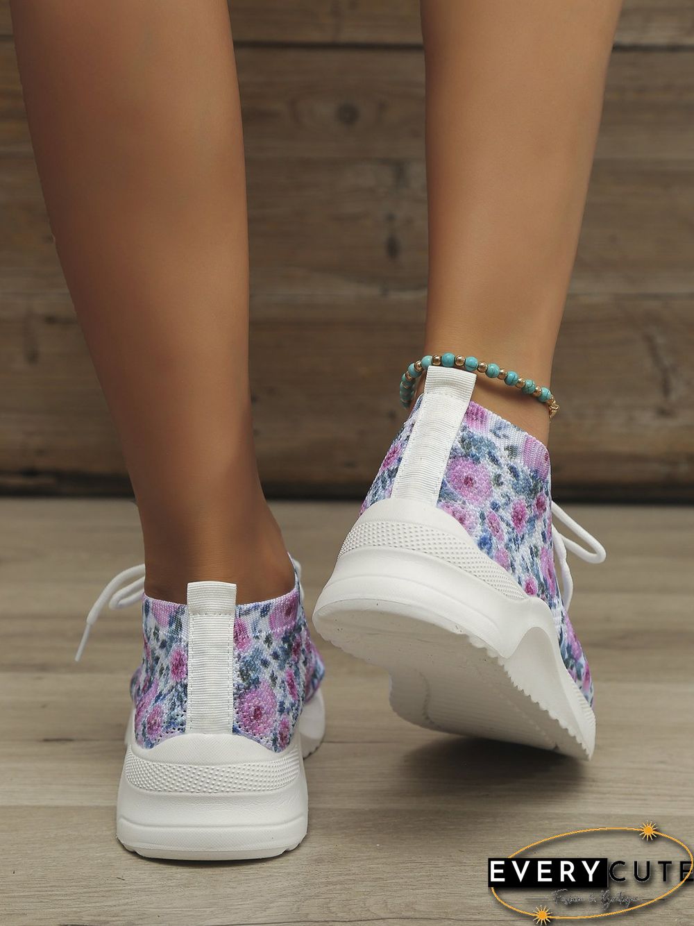 Rose Print Flyknit Sneakers