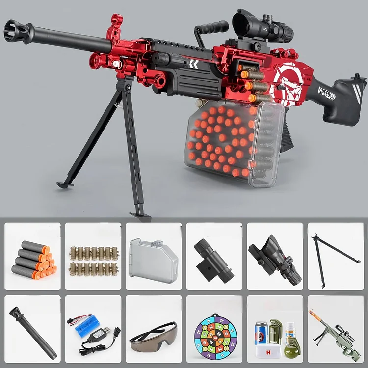 SAW M249 Gel Blaster – 30m Fully Automatic Machine Gun