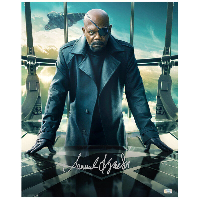 Samuel L. Jackson Autographed Captain America Winter Soldier Fury 16x20 Photo Poster painting