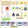 12 Pairs Sun Star Moon Diamond Painting Earrings DIY Diamond Art Earrings