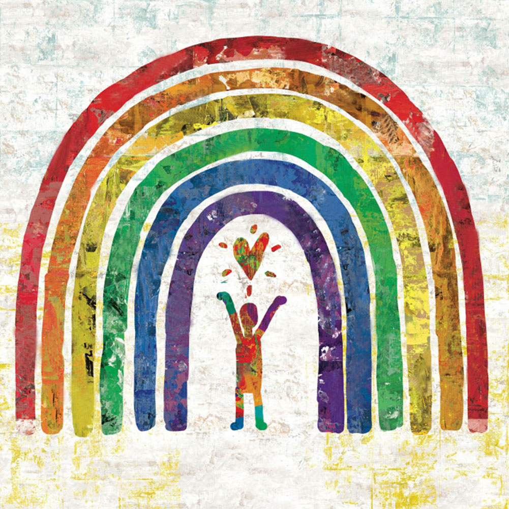 

Rainbow Gate Cartoon Man - Square Drill Diamond Painting - 45*45CM, 501 Original
