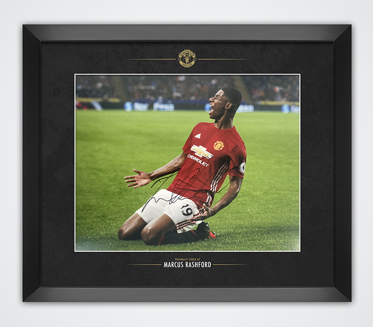 Marcus Rashford Signed & Framed 11X14 Photo Poster painting Mount Manchester United FC AFTAL COA