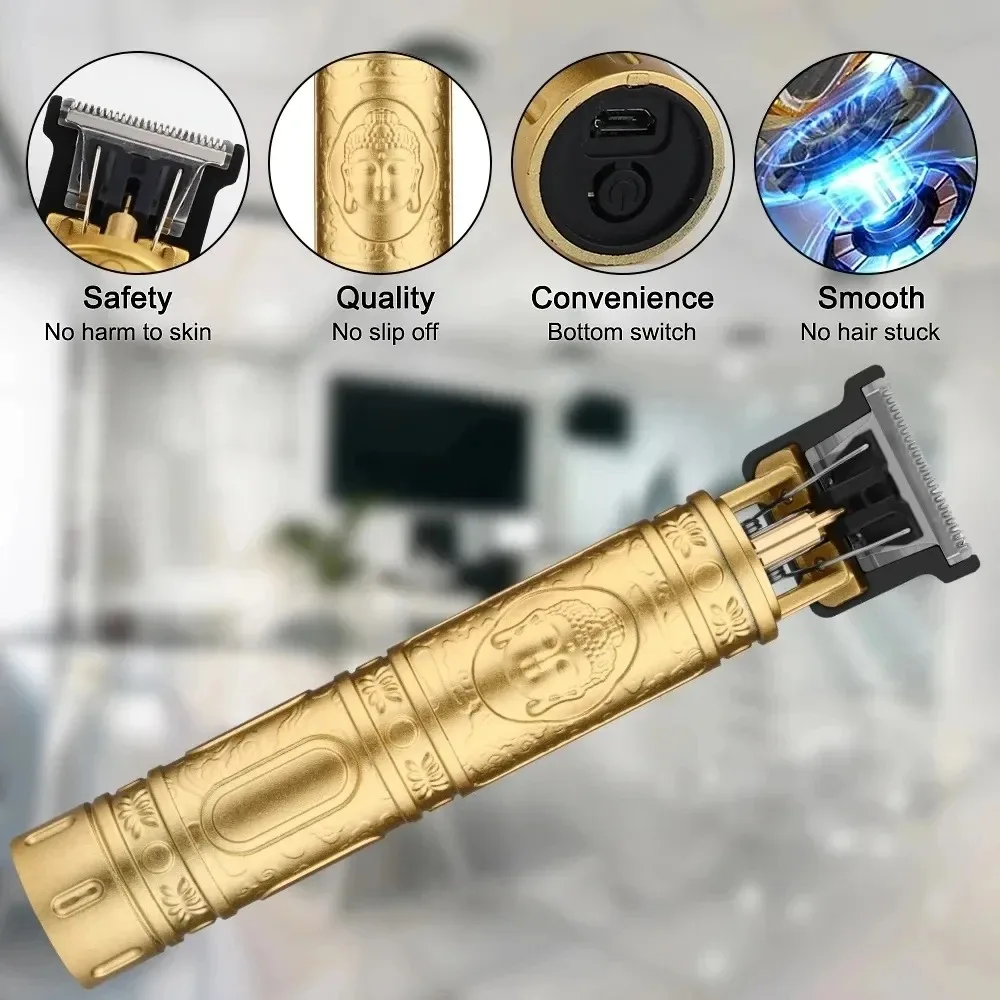 Likron Watches T-Blade Cordless Hair Trimmer Kit - USB Rechargeable Electric Shaver for Men