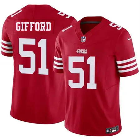 Men's San Francisco 49ers #51 Luke Gifford Red 2026 F.U.S.E. Vapor Untouchable Limited Stitched Football Jersey