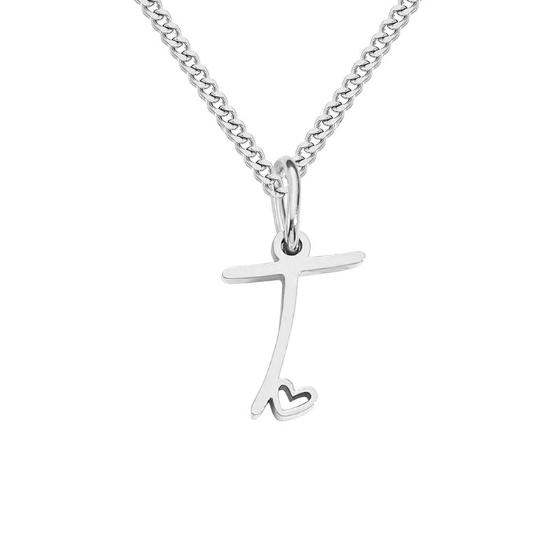 Stainless Steel Minimalist Plating Letter Solid Color Pendant Necklace