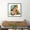Cat - 18CT Stamped Cross Stitch 20*20cm/7.87*7.87in