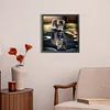 (45*45cm)Cat Reflection Tiger - Round AB Drill Diamond Painting