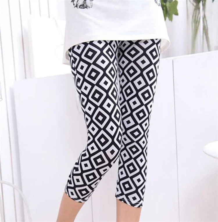 CUHAKCI Workout Women Leggings Summer Balck Jegging High Waist Elastic Capri Fitness Legging Mujer Solid