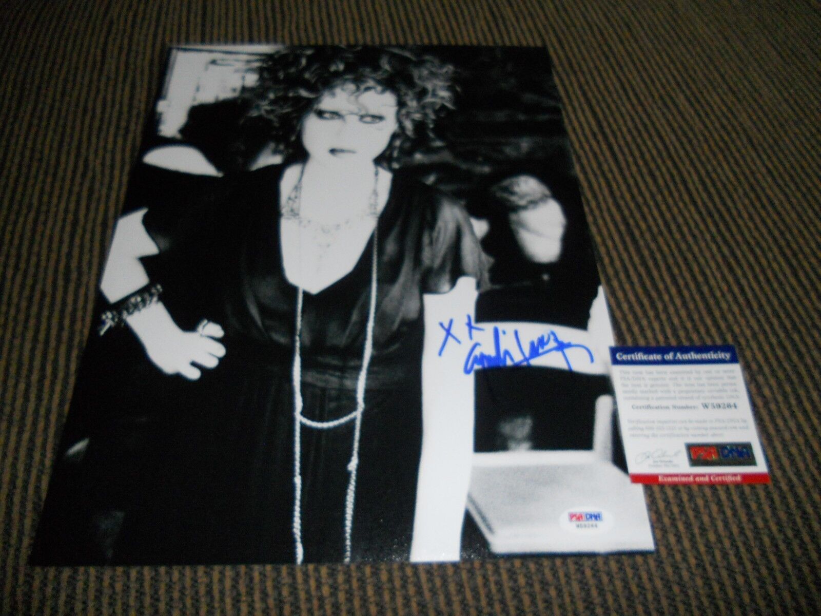 Cyndi Lauper Sexy Signed Autographed 11x14 B&W Photo Poster painting PSA Certified F1