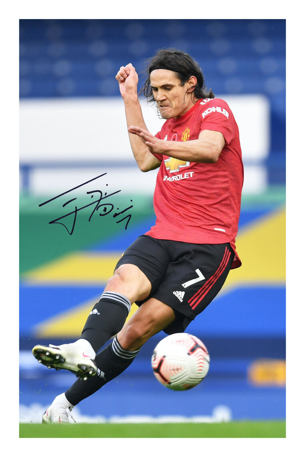 Edinson Cavani Signed A4 Autograph Photo Poster painting Print Manchester United Football FC