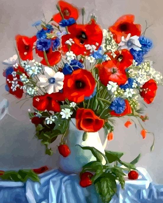 

Red flowers – Paint By Numbers - 40*50CM, 501 Original