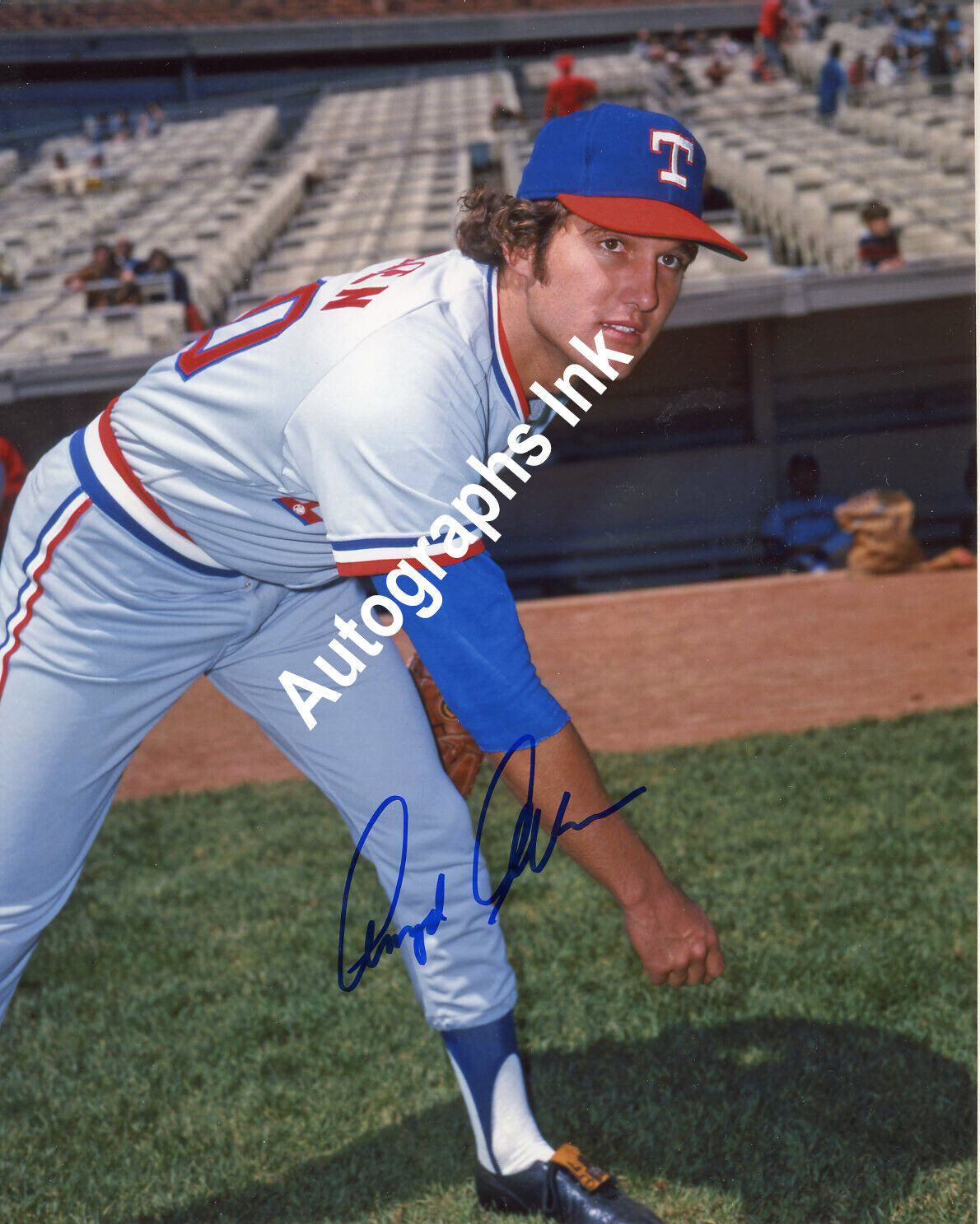 Lloyd Allen Autographed 8x10 Texas Rangers #2 Topps Vault