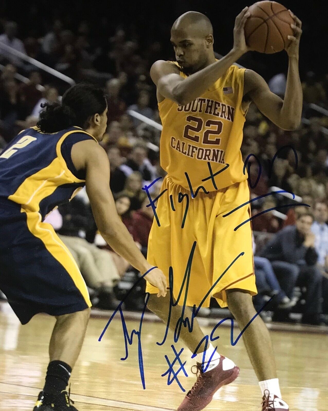 Taj Gibson USC Trojans Fight On Autographed Signed 8x10 Photo Poster painting COA E1