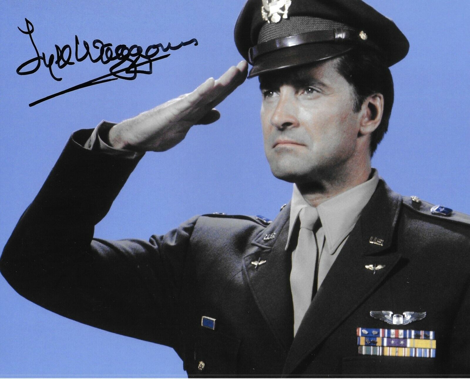 Lyle Waggoner Wonder Woman Original Autographed 8X10 Photo Poster painting #6 signed @HShow