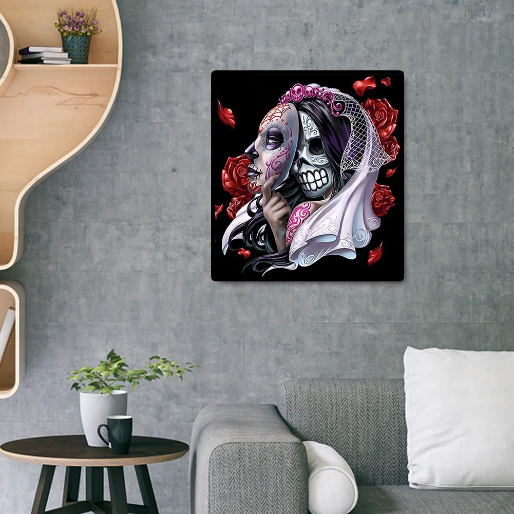 Animated Halloween Diamond Painting Full Round Drill Cross Stitch (W505)