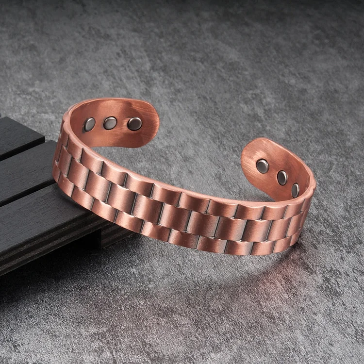 Adjustable Open Cuff Pure Copper Magnetic Bracelet