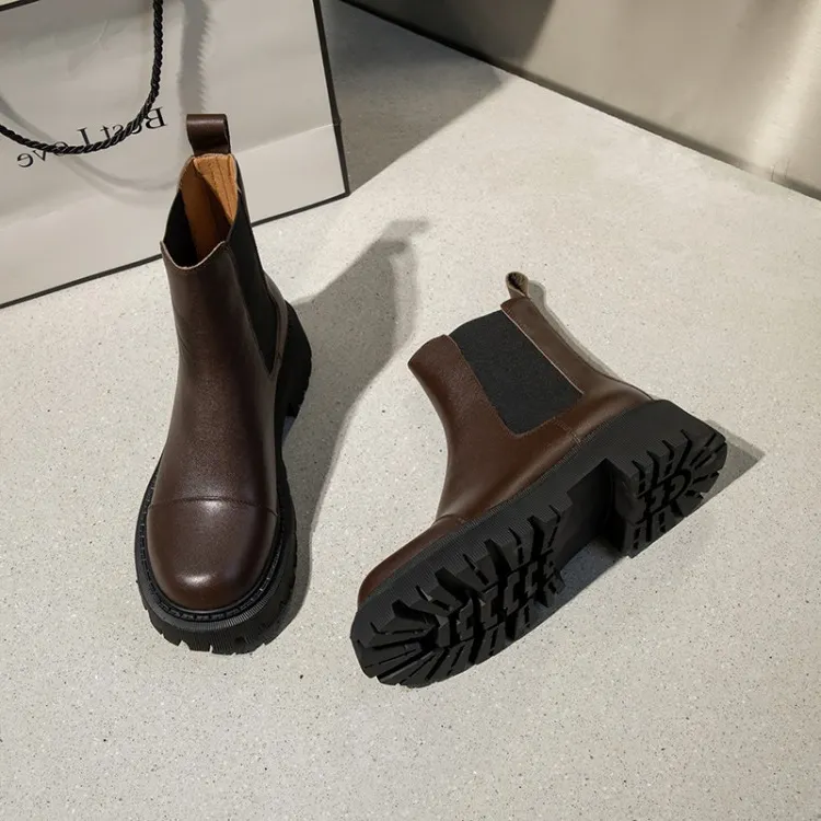 Women's Platform Short Martin Boots-vocosishoes