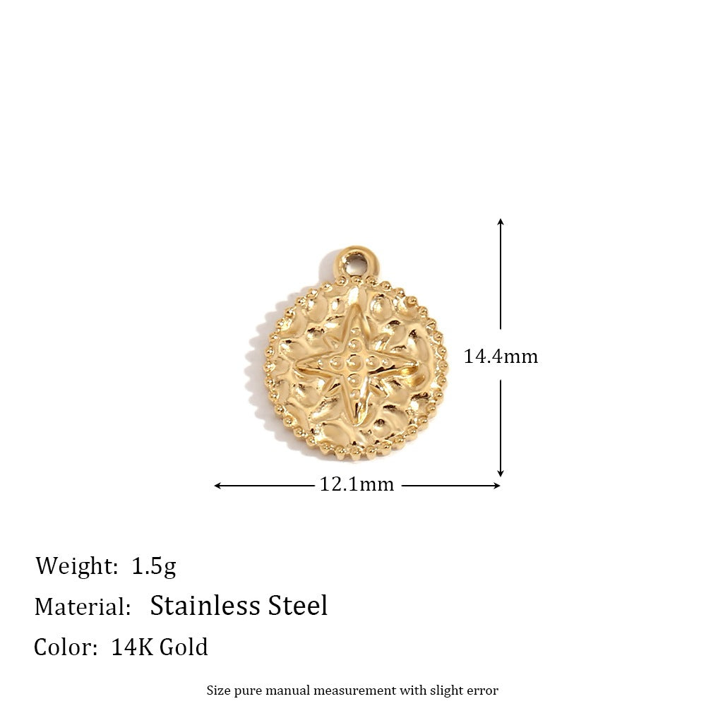 5 Pieces Fashion Irregular Heart Stainless Steel 18K Gold Plated Jewelry Making