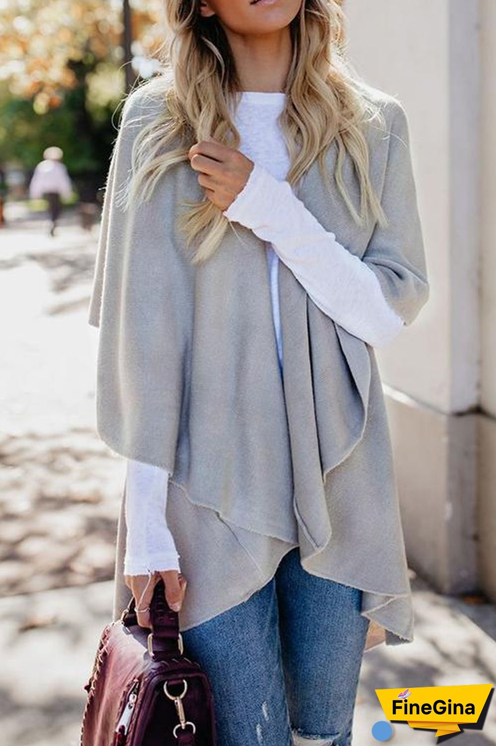 Irregular Casual Knit Cardigan Coat