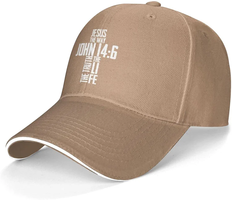 Original Classic Casquette Hat Men Women Christian Bible Verse Jesus The Way John 14:6 Baseball Cap Dad Hat Black Caps