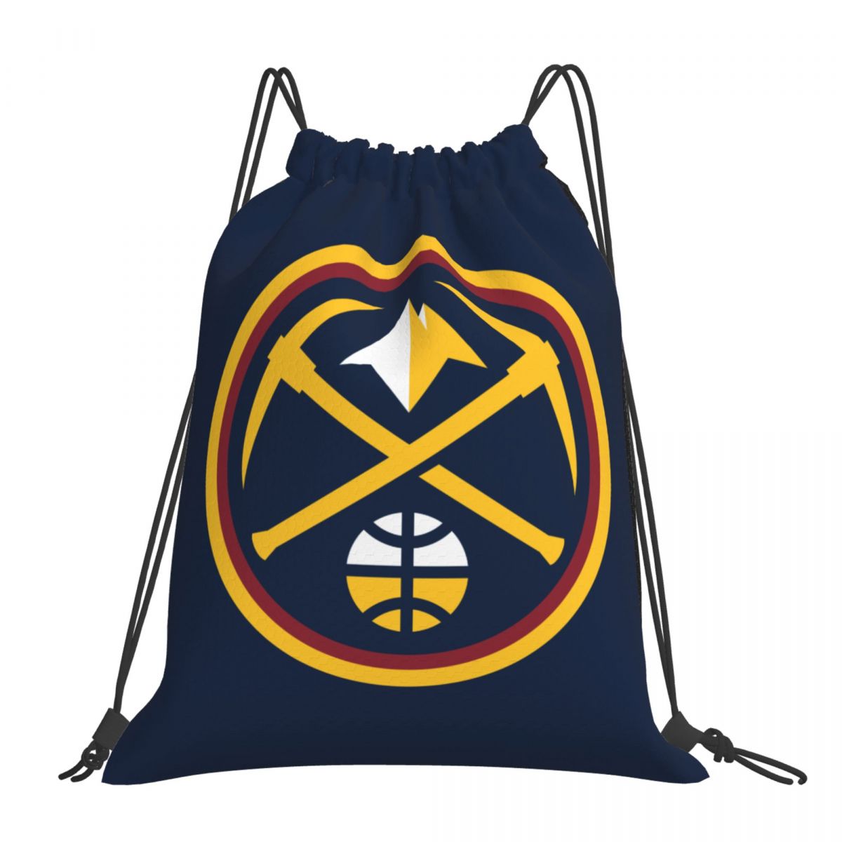Denver Nuggets Logo Foldable Sports Gym Drawstring Bag
