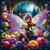 Diamond Painting-DIY Full Round Drill Garden Butterfly Fairy