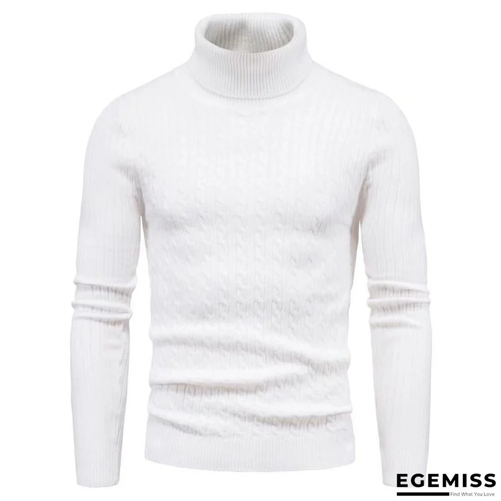 Men's Turtleneck Slim Solid Color Bottoming Sweater | EGEMISS