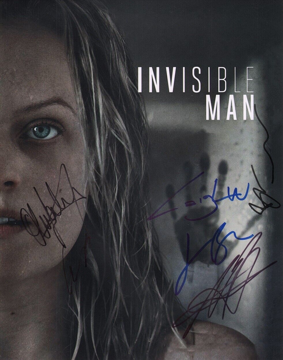 THE INVISIBLE MAN (2020) Cast x6 Hand-Signed Elisabeth Moss