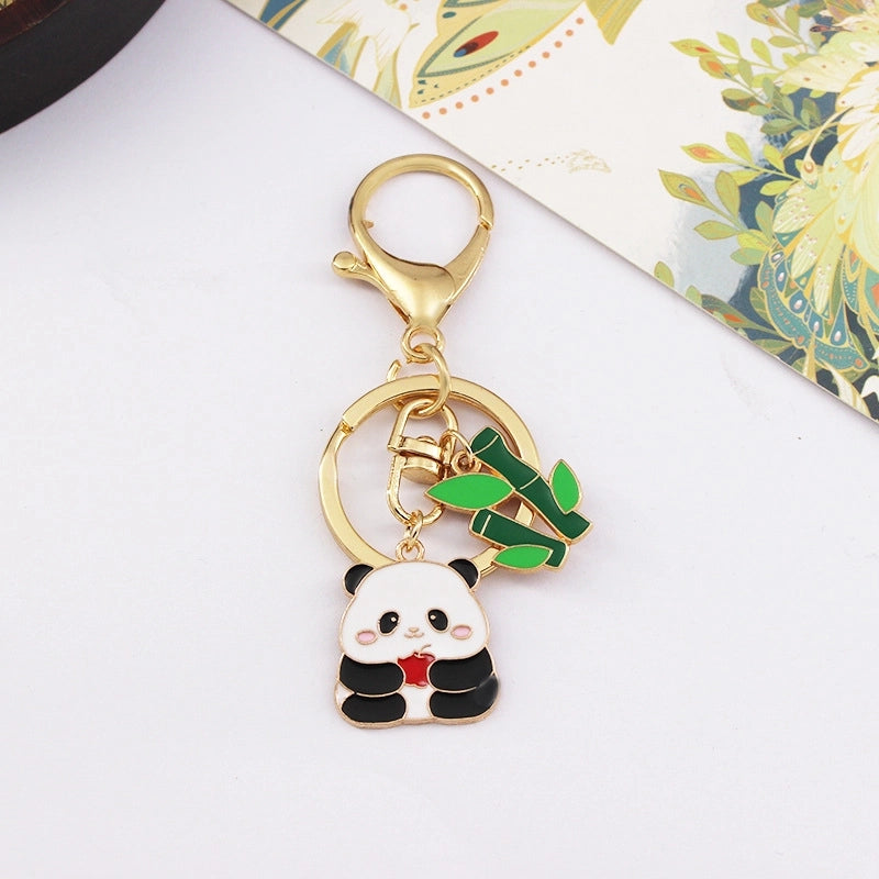 Cartoon Style Panda Zinc Alloy Unisex Keychain