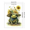 Frog And Sunflower- 18CT Stamped Cross Stitch 20*30cm/7.87*11.81in