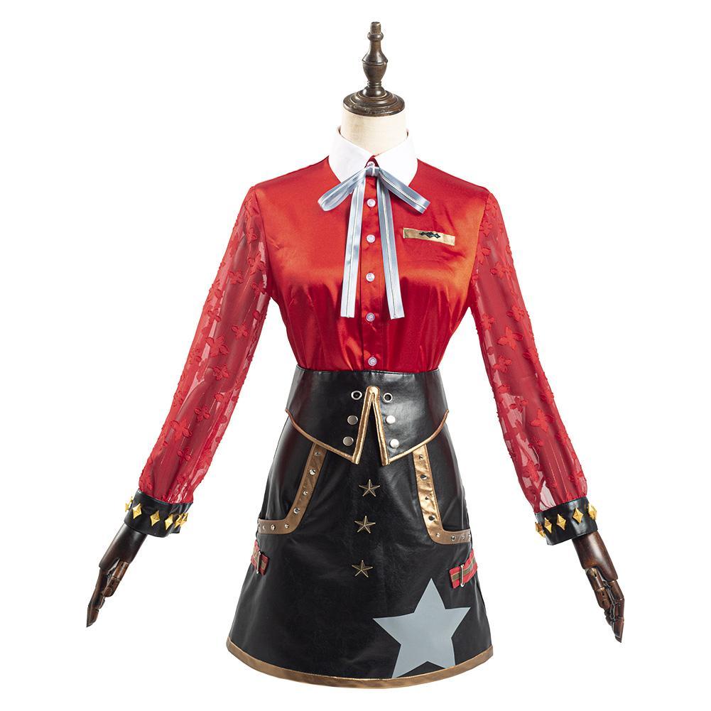 Game FGO Ereshkigal Women Red Shirt Skirt Outfits Halloween Carnival Suit Cosplay Costume