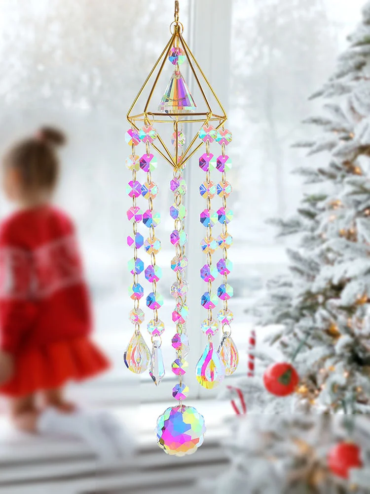 Wind Chime Pipa Prisms Crystals Catcher Hanging Drop Chandelier Ornaments