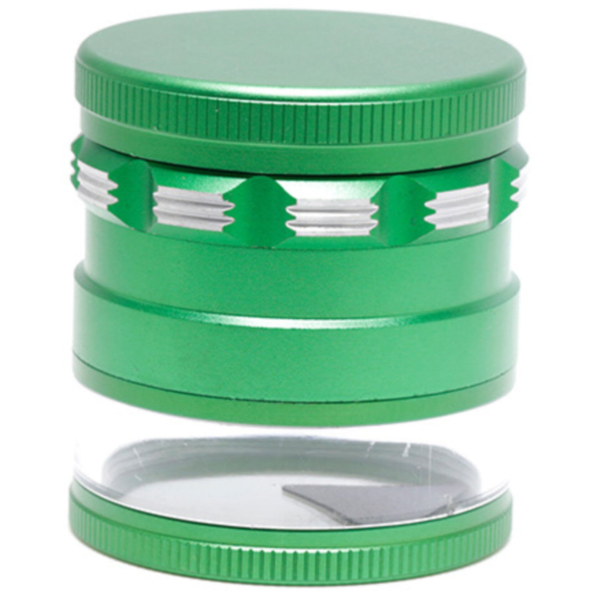 63MM Aluminum Alloy 4 Part Super Storage Layer Dry Herb Grinder-Green Color