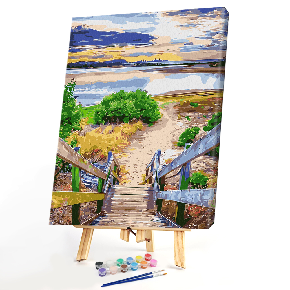 

40*50CM Paint By Numbers-Mountains Stairway, 501 Original